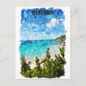 Minimale Bermuda Caribisch eiland Tropische vibe Briefkaart (Voorkant)