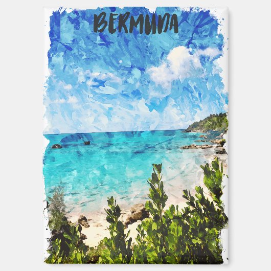 Minimale Bermuda Caribisch eiland Tropische vibe Magneet (Voorkant)