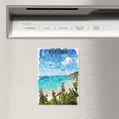 Minimale Bermuda Caribisch eiland Tropische vibe Magneet (Insitu (Vaatwasser))