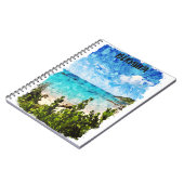 Minimale Bermuda Caribisch eiland Tropische vibe Notitieboek (Linkerzijde)