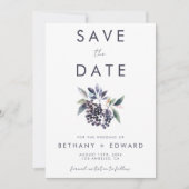 Minimale Berry bruiloft Save The Date (Voorkant)