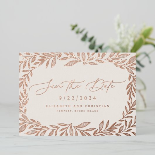 Minimale beschikbaarheid van gegevens opslaan op d folie uitnodiging (Staand Voorkant)