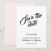 Minimale BESPAAR de DATUM de kalligrafietekst Uitn Kaart (Voorkant / Achterkant)