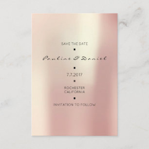 Minimale besparing op de datum Roze rood Goud Blus Save The Date