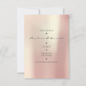 Minimale besparing op de datum Roze rood Goud Blus Save The Date (Voorkant)