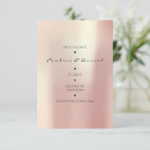 Minimale besparing op de datum Roze rood Goud Blus Save The Date (Staand voorkant)