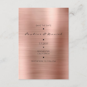 Minimale besparing op de datum roze roze gouden co save the date