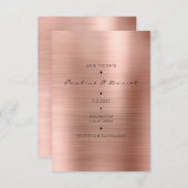 Minimale besparing op de datum roze roze gouden co save the date (Voorkant / Achterkant)