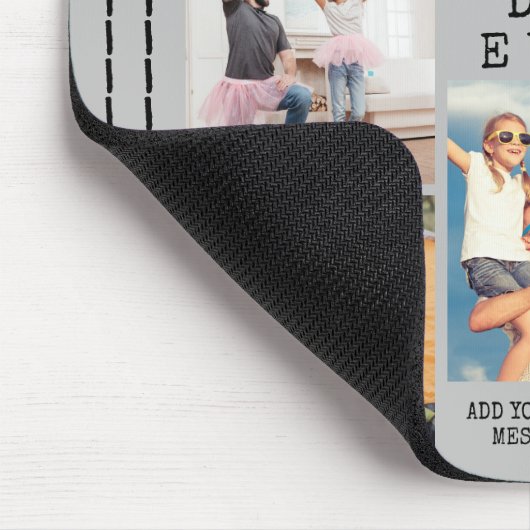 Minimale BESTE DAD EVER Photo Collage Personalized Muismat (Hoek)