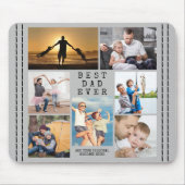 Minimale BESTE DAD EVER Photo Collage Personalized Muismat (Voorkant)