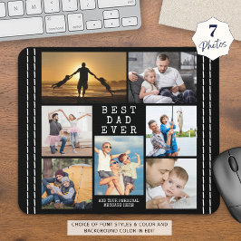Minimale BESTE DAD EVER Photo Collage Personalized Muismat