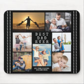 Minimale BESTE DAD EVER Photo Collage Personalized Muismat (Voorkant)
