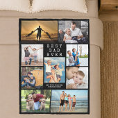Minimale BESTE PAPA OOIT Fotocollage Persoonlijk Fleece Deken