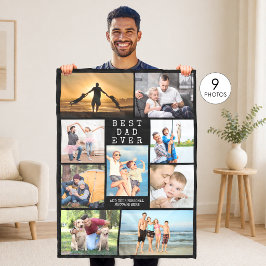 Minimale BESTE PAPA OOIT Fotocollage Persoonlijk Fleece Deken