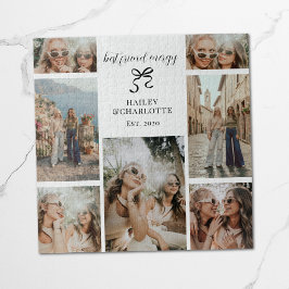 Minimale Beste Vrienden Moderne BFF Foto Cadeau Legpuzzel