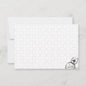 Minimale bestemming bruiloft handgeschreven bedankkaart (Voorkant)