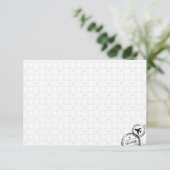 Minimale bestemming bruiloft handgeschreven bedankkaart (Staand voorkant)