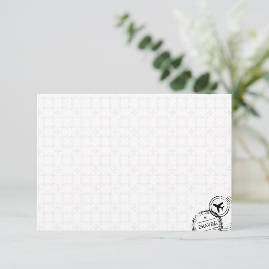 Minimale bestemming bruiloft handgeschreven bedankkaart (Staand voorkant)