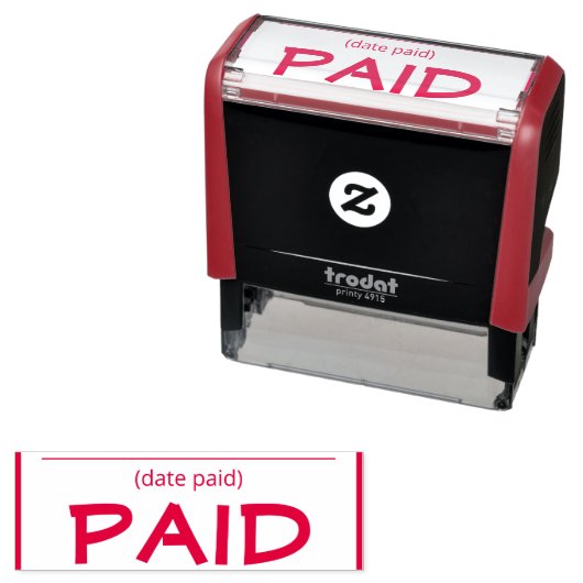 Minimale "betaalde" rubberen stempel (In situ)