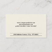 Minimale beugels | Crème/zwart Visitekaartje (Achterkant)