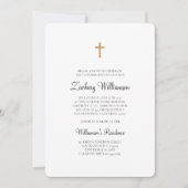 Minimale bevestiging van Faux Gold Cross Boy Kaart (Voorkant)