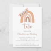 Minimale bevliegingsdag van Pampas Grass Boho Kaart (Voorkant)