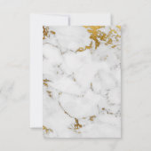 Minimale bewaardatum wit grijs marmer Gold Save The Date (Achterkant)