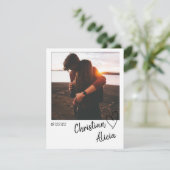 Minimale bewaarder de Datum Fotokaart Save The Date (Staand voorkant)