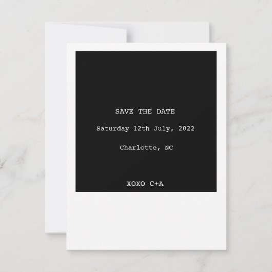 Minimale bewaarder de Datum Fotokaart Save The Date (Achterkant)