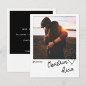 Minimale bewaarder de Datum Fotokaart Save The Date (Voorkant / Achterkant)