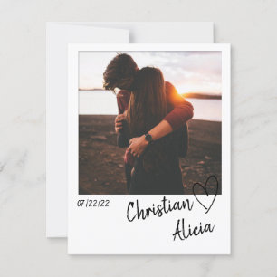 Minimale bewaarder de Datum Fotokaart Save The Date