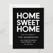 Minimale bewegende mededeling thuiszoet briefkaart (Voorkant / Achterkant)