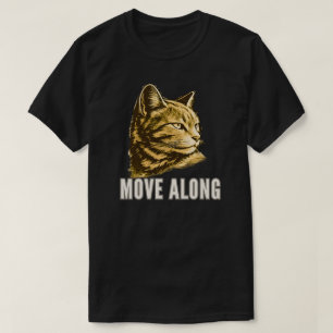 Minimale beweging langs kat streetwear ontwerp t-shirt