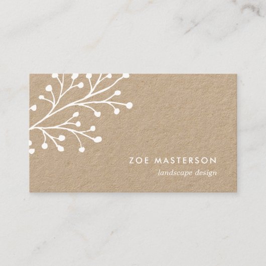 Minimale bijkantoor | Kraft Visitekaartje (Voorkant)