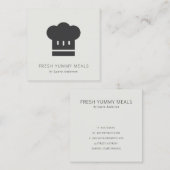 Minimale bijtende zwarte en witte Petten Vierkante Visitekaartje (Voorkant / Achterkant)