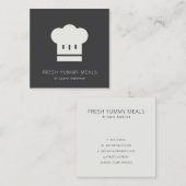 Minimale bijtende zwarte en witte Petten Vierkante Visitekaartje (Voorkant / Achterkant)