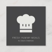 Minimale bijtende zwarte en witte Petten Vierkante Visitekaartje (Voorkant)