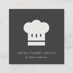 Minimale bijtende zwarte en witte Petten Vierkante Visitekaartje