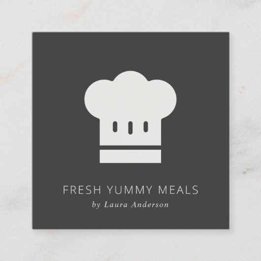 Minimale bijtende zwarte en witte Petten Vierkante Visitekaartje (Voorkant)