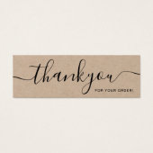 Minimale bijvoeging Rustic Kraft Dank u wel Mini Visitekaartjes (Voorkant)