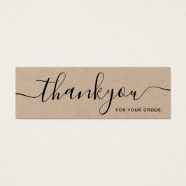 Minimale bijvoeging Rustic Kraft Dank u wel Mini Visitekaartjes