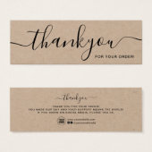 Minimale bijvoeging Rustic Kraft Dank u wel Mini Visitekaartjes (Voorkant /achterkant)