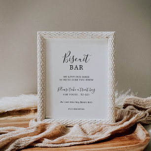 Minimale biscuit Bar Dog Treat Wedding Favor Poster