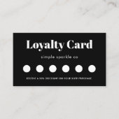 Minimale Black and White Customer Loyalty-Kaart Klantenkaartje (Voorkant)