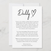 Minimale Black and White Papa Zwangerschapsaankond Aankondiging (Voorkant)