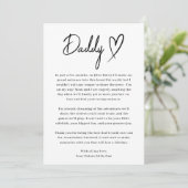 Minimale Black and White Papa Zwangerschapsaankond Aankondiging (Staand voorkant)