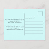 Minimale Black End van Summer Beach Party Uitnodiging Briefkaart (Achterkant)