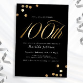 Minimale Black Gold Verrassing 100ste verjaardagsf Kaart
