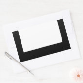 Minimale Black lijst Design White R Sticker (Envelop)