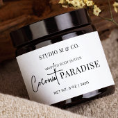 Minimale Black & White Cosmetic Jar Wrapper Label Waterfles Etiket